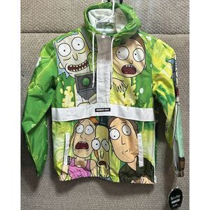 Rick And Morty‎ Members Only Zip Up Windbreaker Jacket Men's Medium NWT